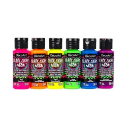 Deco Art Black Light Neon Paint Set