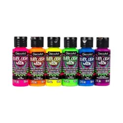 Deco Art Black Light Neon Paint Set