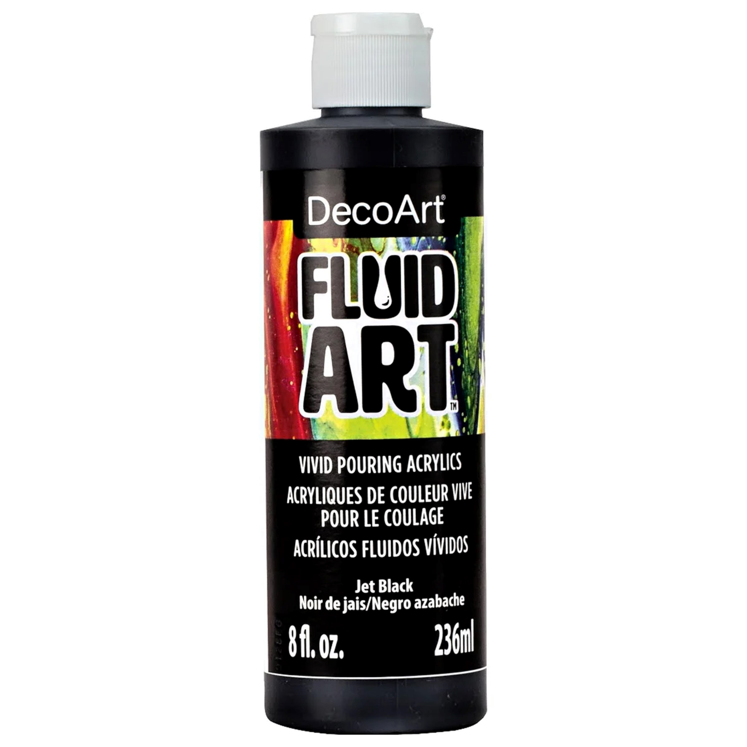 slide 1 of 1, Deco Art FluidArt Jet Black - 8 oz, 8 oz