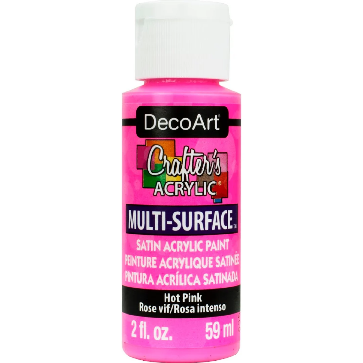 slide 1 of 1, Deco Art Crafters Multi Surface Hot Pink, 2 oz