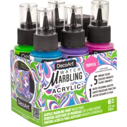 Deco Art Water Marbling 6ct Paint Set Tropical