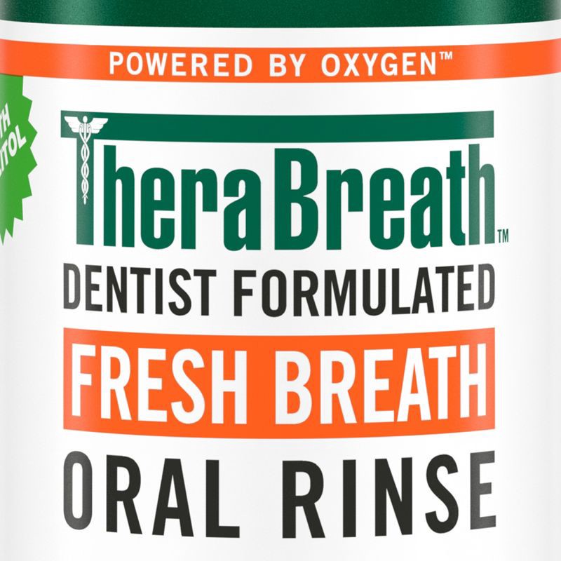 slide 2 of 9, TheraBreath Fresh Breath Mouthwash Alcohol-Free - Rainforest Mint - 16 fl oz, 16 fl oz