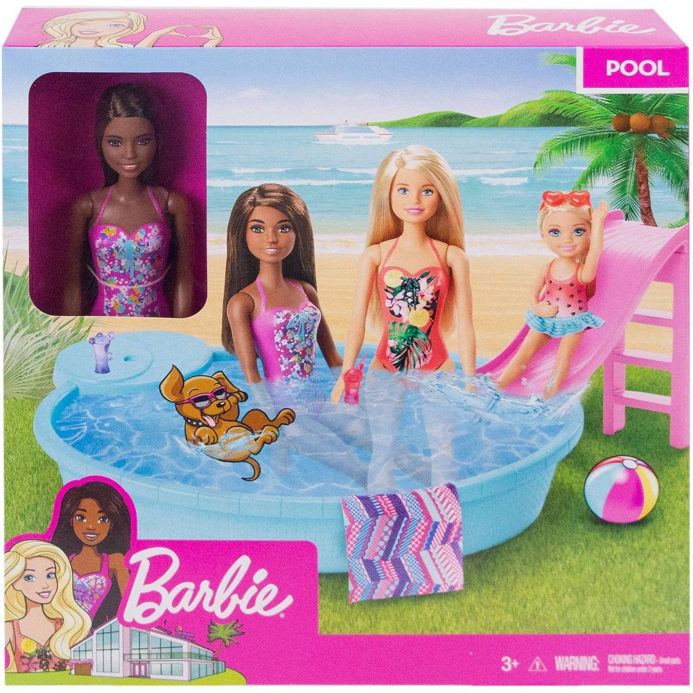 slide 3 of 6, Barbie Pool & Doll Playset, 1 ct