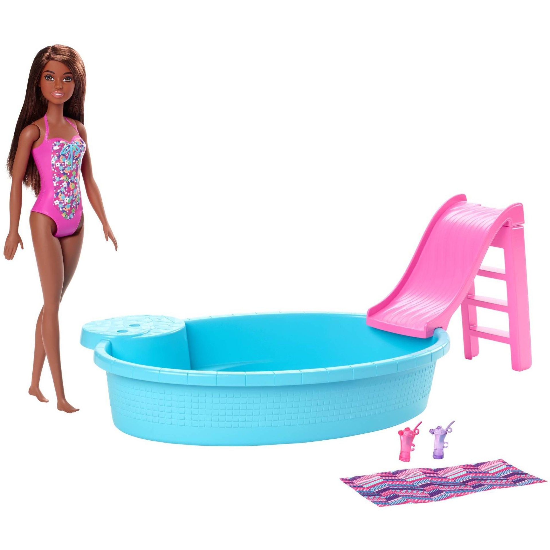 slide 1 of 6, Barbie Pool & Doll Playset, 1 ct