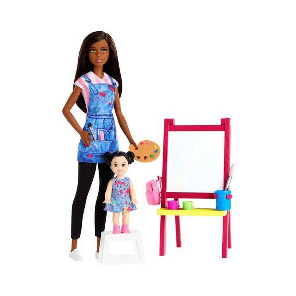 slide 1 of 6, Barbie You Can Be Anything Art Teacher Brunette Doll, 1 ct