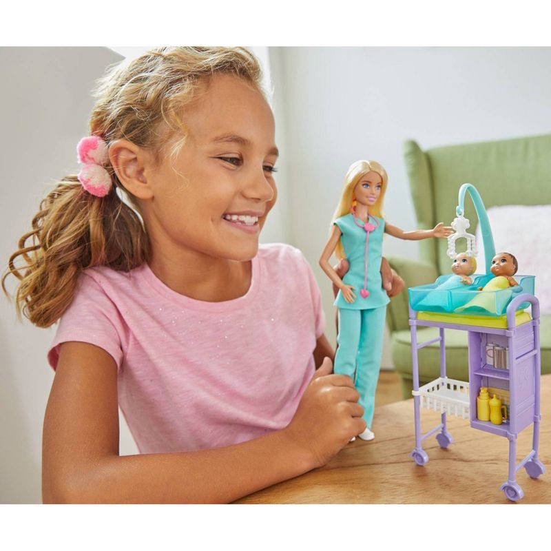 slide 2 of 6, Barbie You Can Be Anything Baby Doctor Blonde Doll and Playset, 1 ct