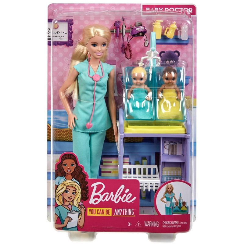 slide 6 of 6, Barbie You Can Be Anything Baby Doctor Blonde Doll and Playset, 1 ct