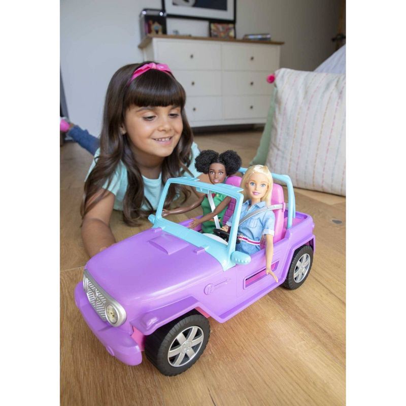 slide 2 of 6, Barbie Off-Road Vehicle Purple with Pink Seats and Rolling Wheels, 1 ct