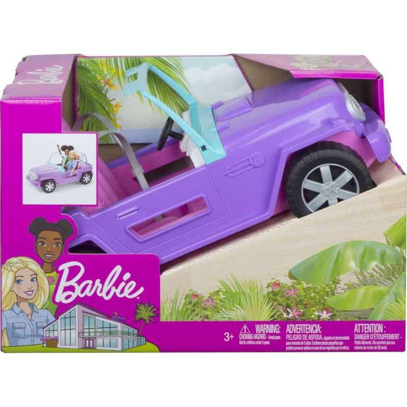 slide 6 of 6, Barbie Off-Road Vehicle Purple with Pink Seats and Rolling Wheels, 1 ct