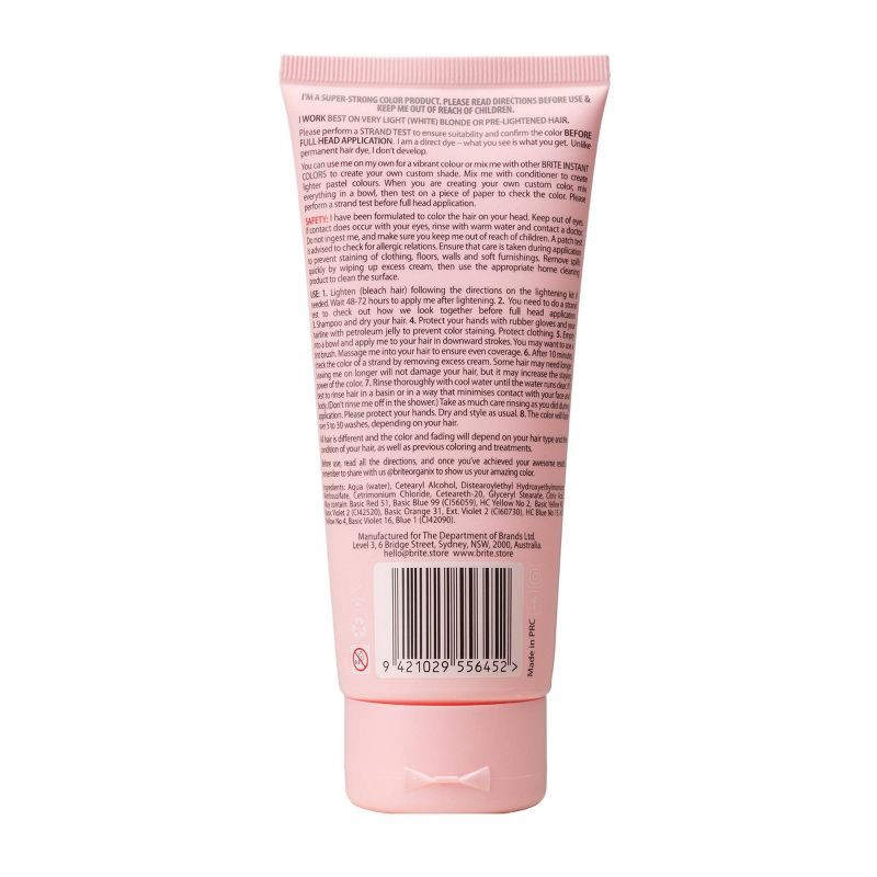 slide 2 of 5, BRITE Instant Semi-Permanent Moisturizing Hair Color - Pastel Pink - 3.38 fl oz, 3.38 fl oz