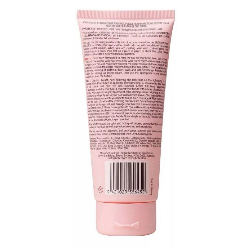 slide 9 of 11, BRITE Instant Semi-Permanent Moisturizing Hair Color - Pastel Pink - 3.38 fl oz, 3.38 fl oz