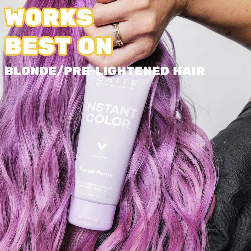 slide 6 of 15, BRITE Instant Semi-Permanent Moisturizing Hair Color - Pastel Purple - 3.38 fl oz, 3.38 fl oz