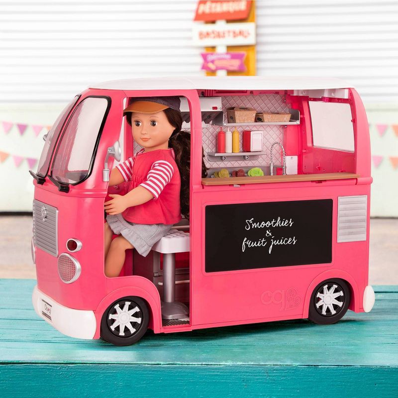 slide 2 of 8, Our Generation Grill to Go Food Truck Playset with Electronics for 18" Dolls - Pink, 1 ct
