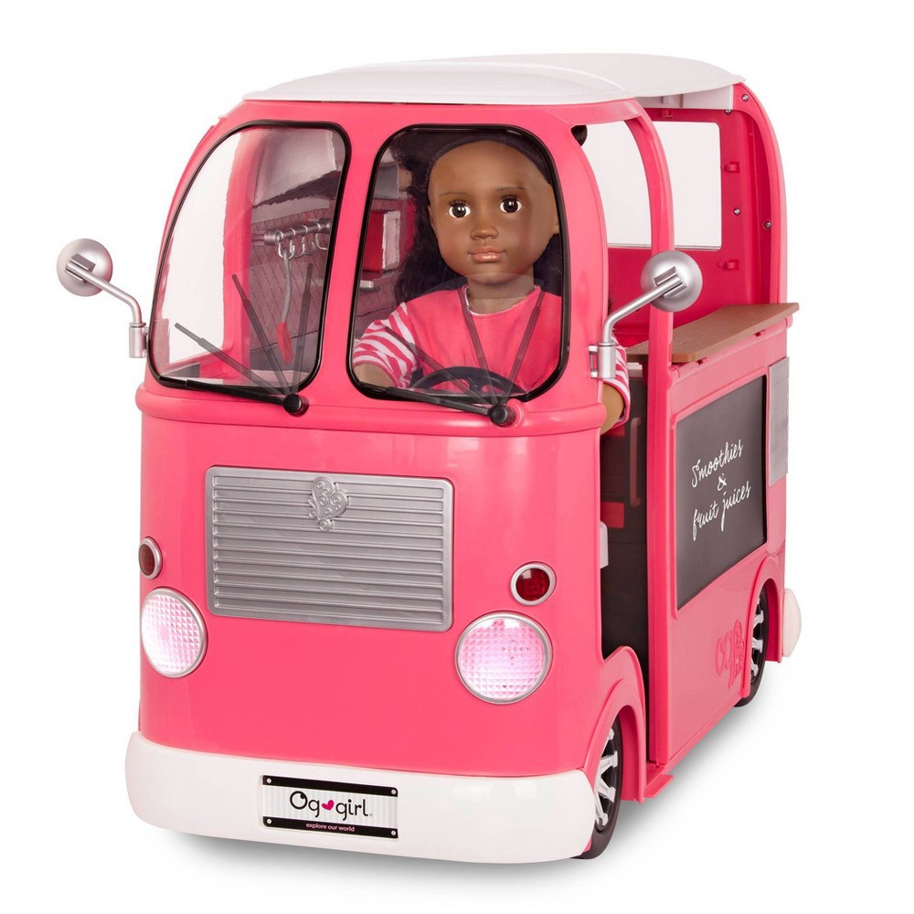slide 5 of 8, Our Generation Grill to Go Food Truck Playset with Electronics for 18" Dolls - Pink, 1 ct