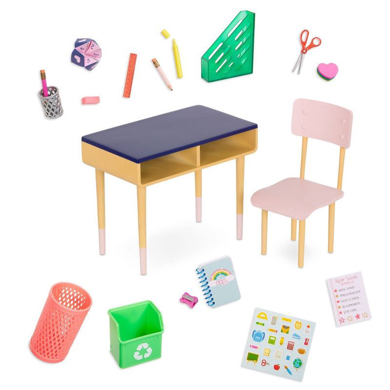 slide 5 of 7, Our Generation Brilliant Bureau Home Desk Accessory Set for 18" Dolls, 1 ct