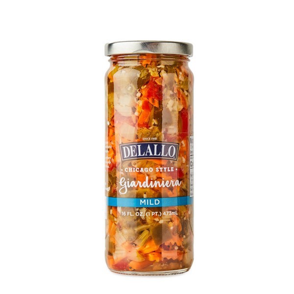 slide 1 of 1, Delallo Mild Chicago Style Giardiniera, 16 oz