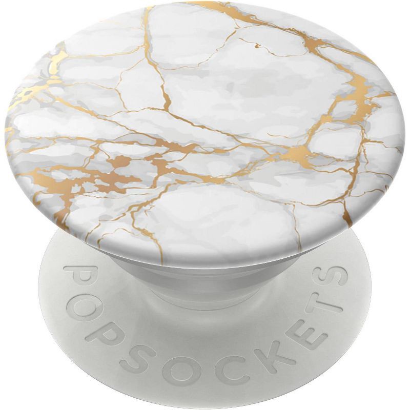 slide 1 of 3, PopSockets PopGrip Cell Phone Grip & Stand - Gold Lutz Marble, 1 ct