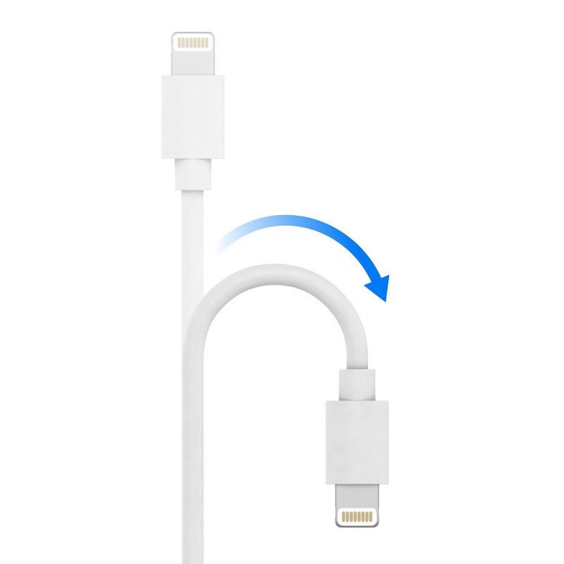 slide 4 of 9, Just Wireless 4' TPU Lightning to USB-A Cable - White, 1 ct