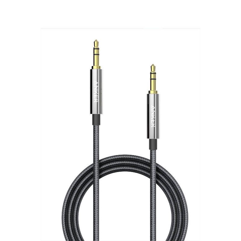 slide 1 of 1, Anker 3' PowerLine 3.5mm Aux Audio Cable - Black, 1 ct