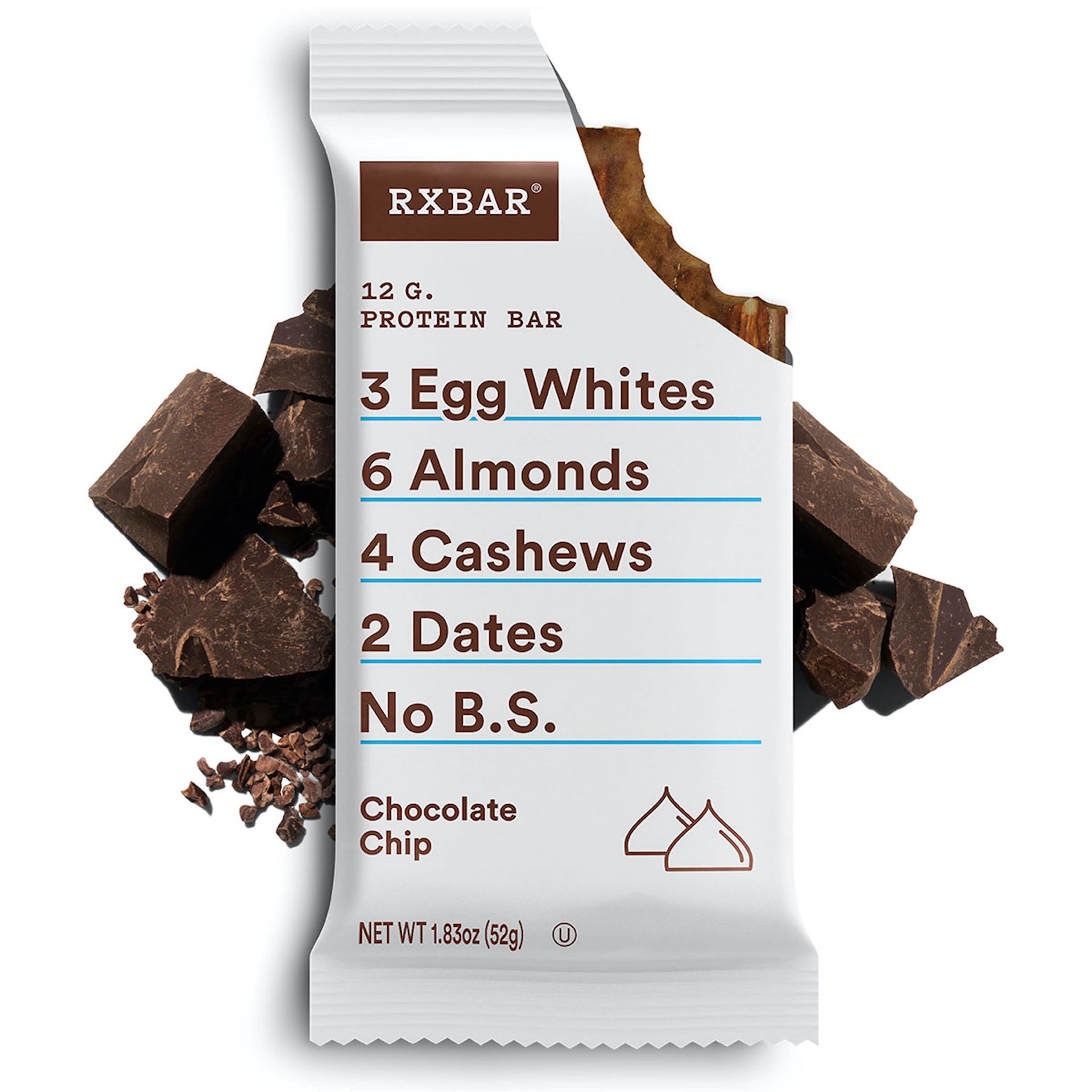 slide 3 of 5, RXBAR Protein Bars, Chocolate Chip, 22 oz, 12 Count, 22 oz