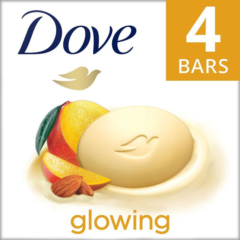 slide 1 of 1, Dove Beauty Mango & Almond Butter Beauty Bar Soap - 3.75oz/4ct, 4 ct; 3.75 oz