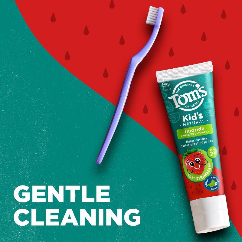 slide 4 of 13, Tom's of Maine Silly Strawberry Kids' Anticavity Fluoride Toothpaste - 5.1oz, 5.1 oz