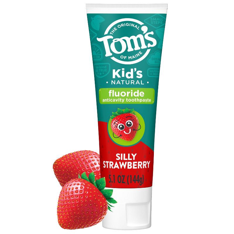 slide 1 of 8, Tom's of Maine Silly Strawberry Childrens Anticavity Toothpaste 5.1oz, 5.1 oz