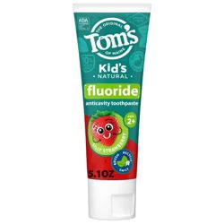 Tom's of Maine Silly Strawberry Kids' Anticavity Fluoride Toothpaste - 5.1oz