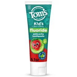 Tom's of Maine Kids Anticavity Fluoride Natural Toothpaste - Silly Strawberry - 5.1oz