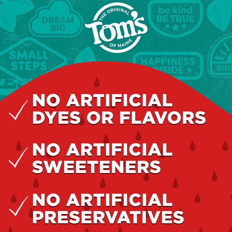 slide 6 of 9, Tom's of Maine Silly Strawberry Childrens Fluoride-Free Toothpaste 5.1oz, 5.1 oz