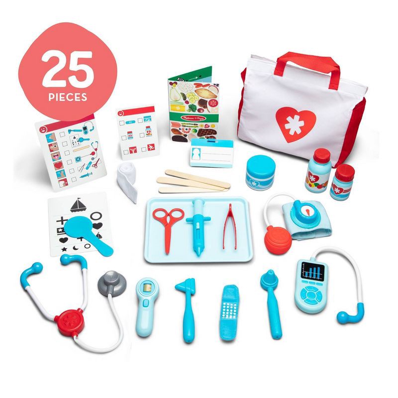 slide 4 of 9, Melissa & Doug Get Well Doctor's Kit Pretend Play Set – 25 Toy Pieces for Preschool Girls, Boys, 1 ct