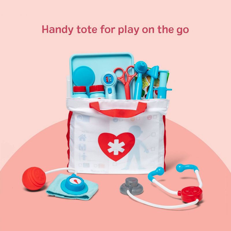 slide 8 of 9, Melissa & Doug Get Well Doctor's Kit Pretend Play Set – 25 Toy Pieces for Preschool Girls, Boys, 1 ct