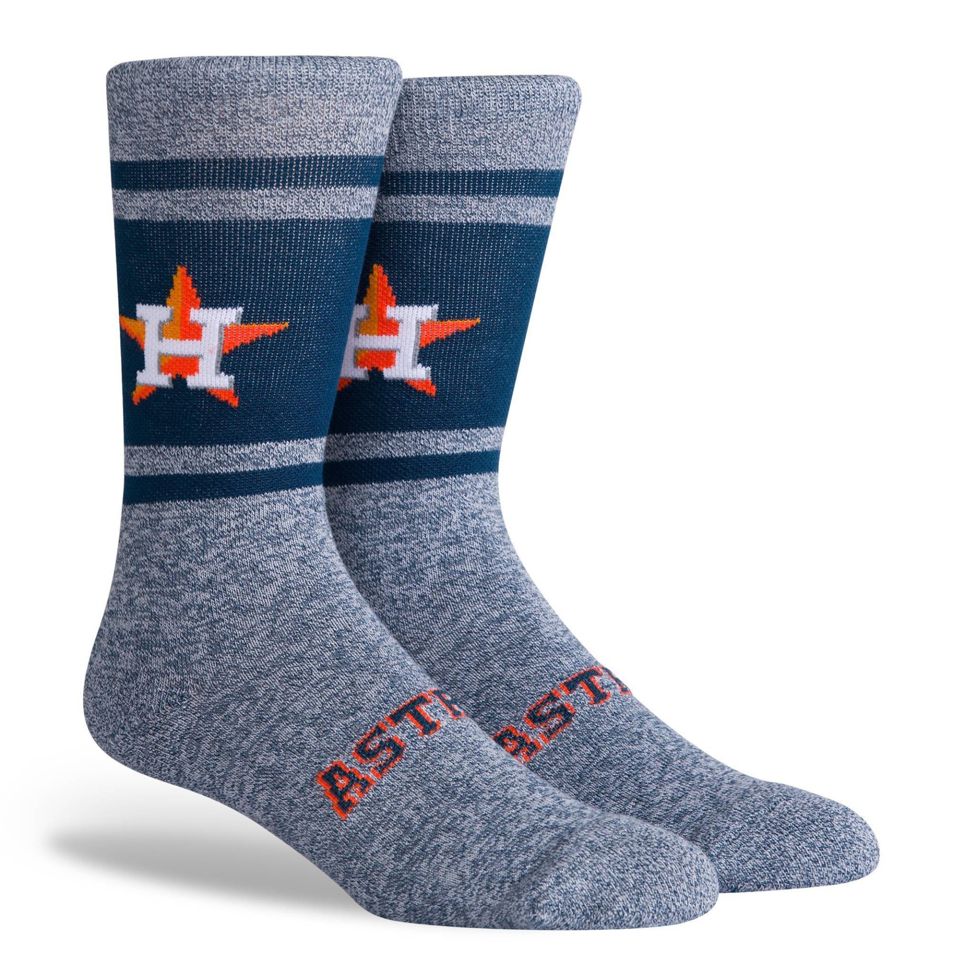 slide 1 of 3, MLB Houston Astros Varsity Crew Socks, 1 ct