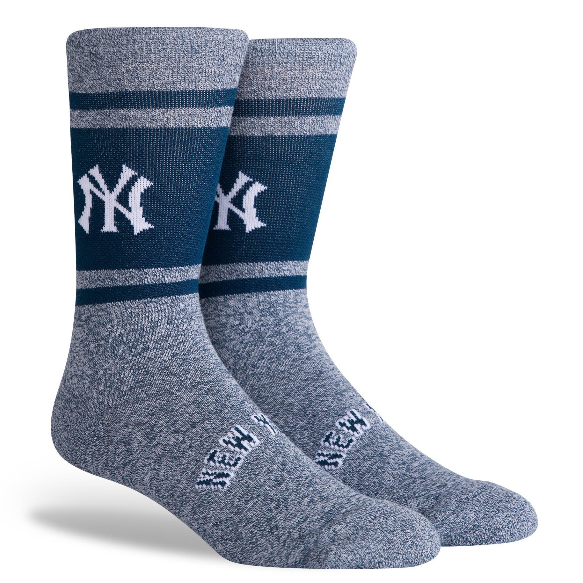 slide 1 of 3, MLB New York Yankees Varsity Crew Socks, 1 ct