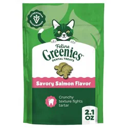 Greenies Savory Salmon Flavor Dental Cat Treats - 2.1oz