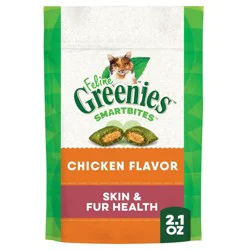 Greenies Smartbites Skin and Fur Health Chicken Flavor Cat Treats - 2.1oz