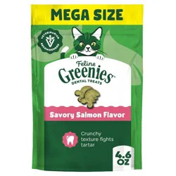 Greenies Savory Salmon Flavor Dental Cat Treats - 4.6oz