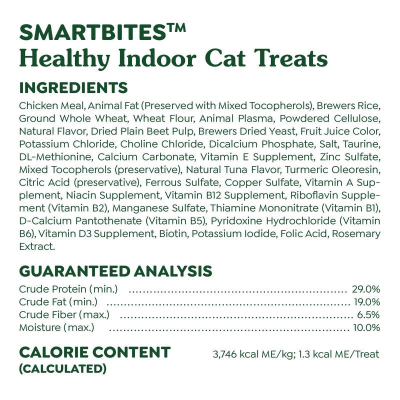 slide 13 of 13, Greenies Smartbites Healthy Tuna Flavor Indoor Cat Treats - 2.1oz, 2.1 oz