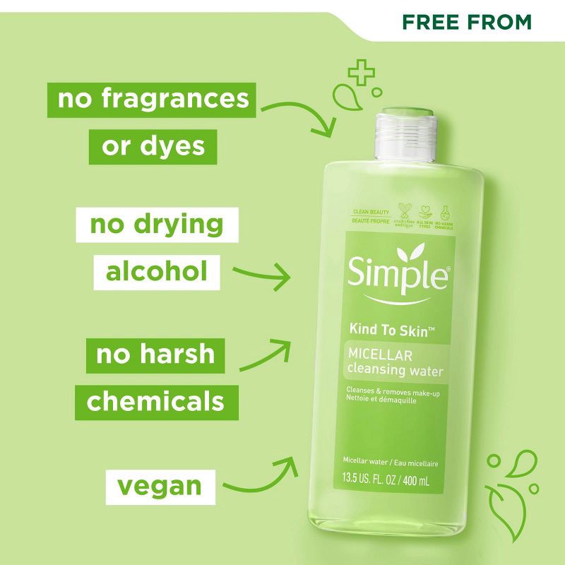 slide 5 of 9, Simple Micellar Cleansing Water - Unscented - 13.5 fl oz, 13.5 fl oz