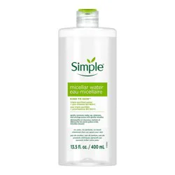 Simple Micellar Cleansing Water - Unscented - 13.5 fl oz: Soothing, Noncomedogenic, Liquid, Extra Sensitive Skin