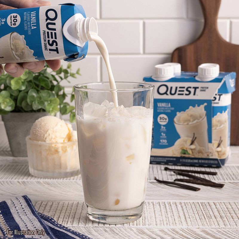 slide 4 of 8, Quest Nutrition Ready To Drink Protein Shake - Vanilla - 44 fl oz/4ct, 4 ct; 44 fl oz