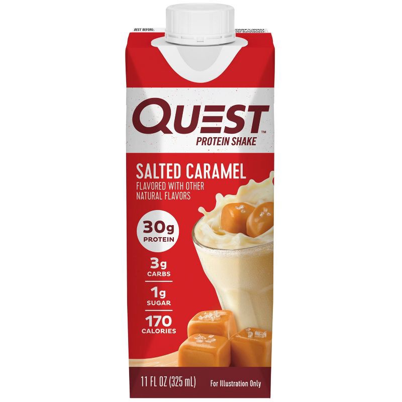 slide 2 of 8, Quest Nutrition Ready To Drink Protein Shake – Salted Caramel - 44 fl oz/4ct, 4 ct; 44 fl oz