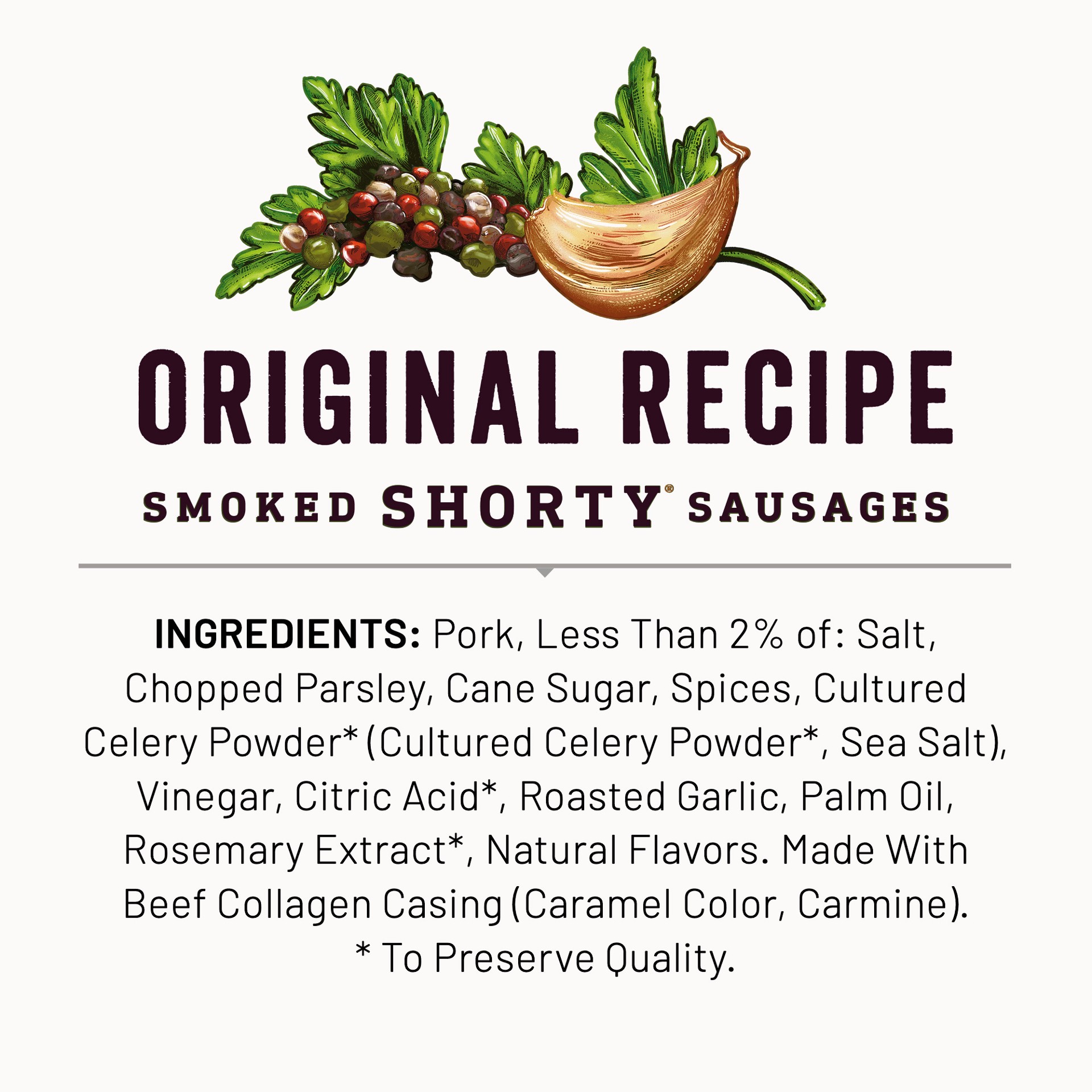 slide 2 of 5, Duke's Beef Original Recipe Smoked Shorty Sausages, 7g Protein Per Serving, 7.5 oz., 7.5 oz
