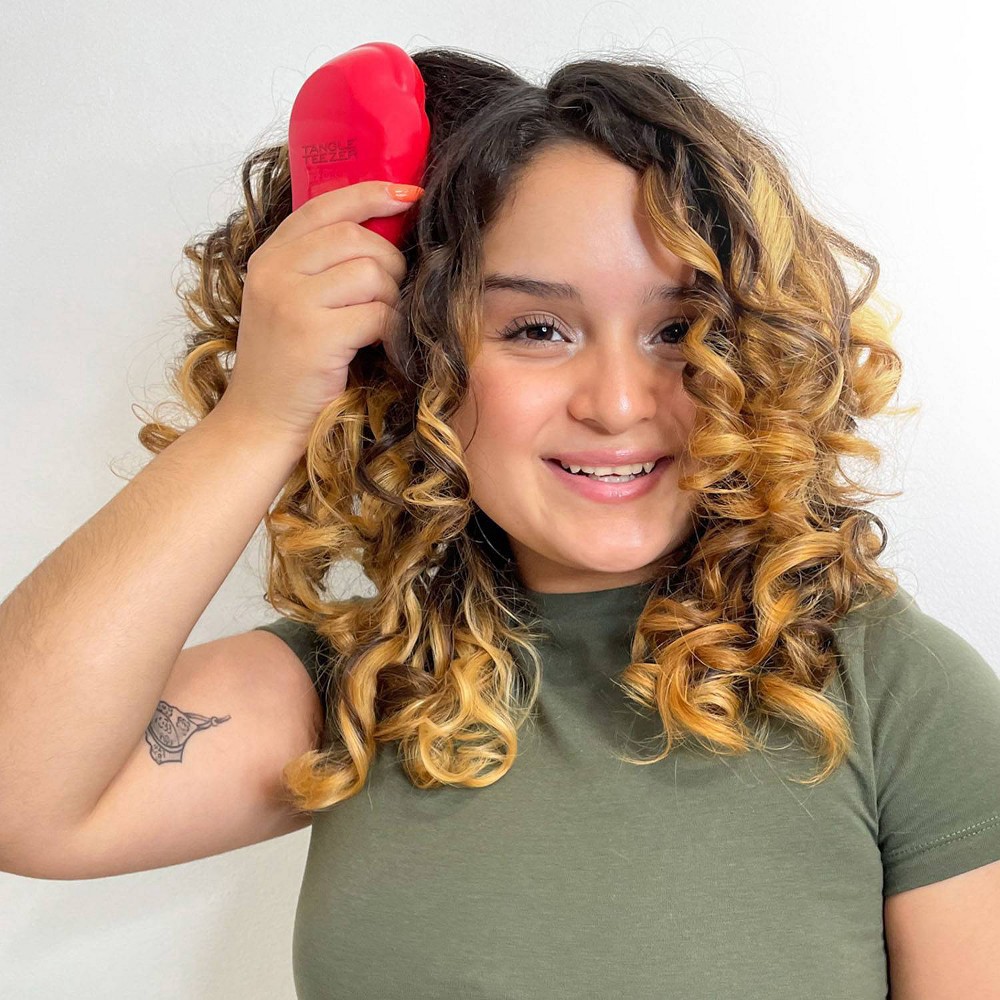 slide 6 of 6, Tangle Teezer Thick & Curly Hair Brush - Red, 1 ct