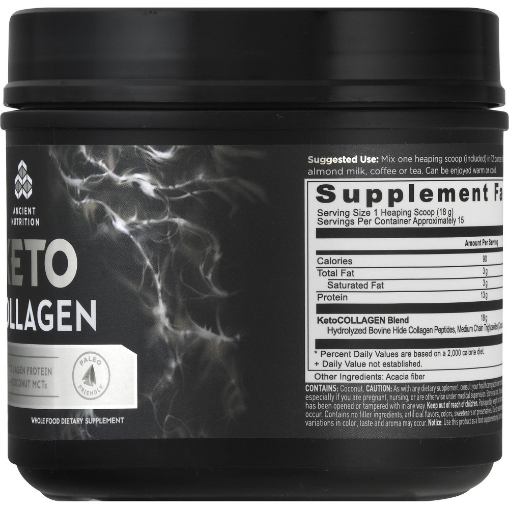 slide 4 of 4, Ancient Nutrition Keto Collagen, 9.53 oz