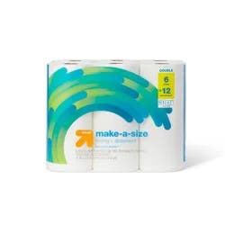 Make-A-Size Paper Towels - 6 Double Rolls - up & up™
