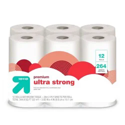 Premium Ultra Strong Toilet Paper - 12 Rolls - up & up™