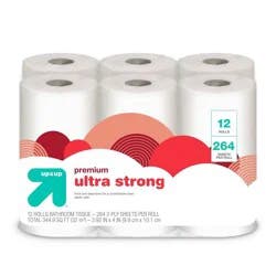 Premium Ultra Strong Toilet Paper - 12 Rolls - up & up™