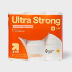 Premium Ultra Strong Toilet Paper - 18 Rolls - up&up™