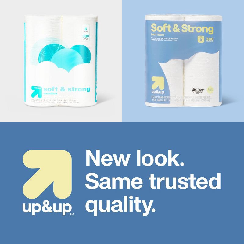slide 4 of 4, Soft & Strong Toilet Paper - 6 Rolls - up&up™, 6 ct